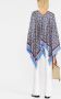 Ferragamo poncho met dierenprint Blauw - Thumbnail 4