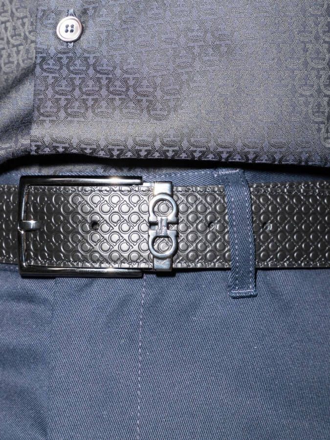 Ferragamo Riem met Gancini-motief Zwart