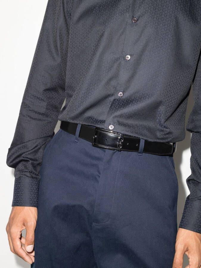 Ferragamo Riem met Gancini-motief Zwart