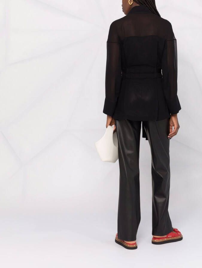 Ferragamo Shirtjack met striksluiting Zwart