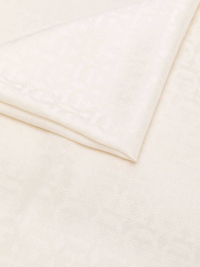 Ferragamo Sjaal met jacquard Wit