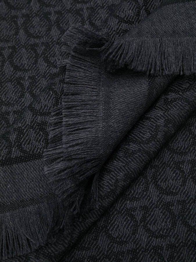 Ferragamo Sjaal met patroon Zwart