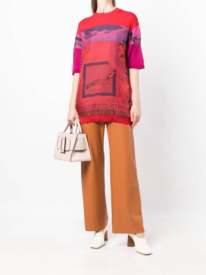 Ferragamo T-shirt met print Rood