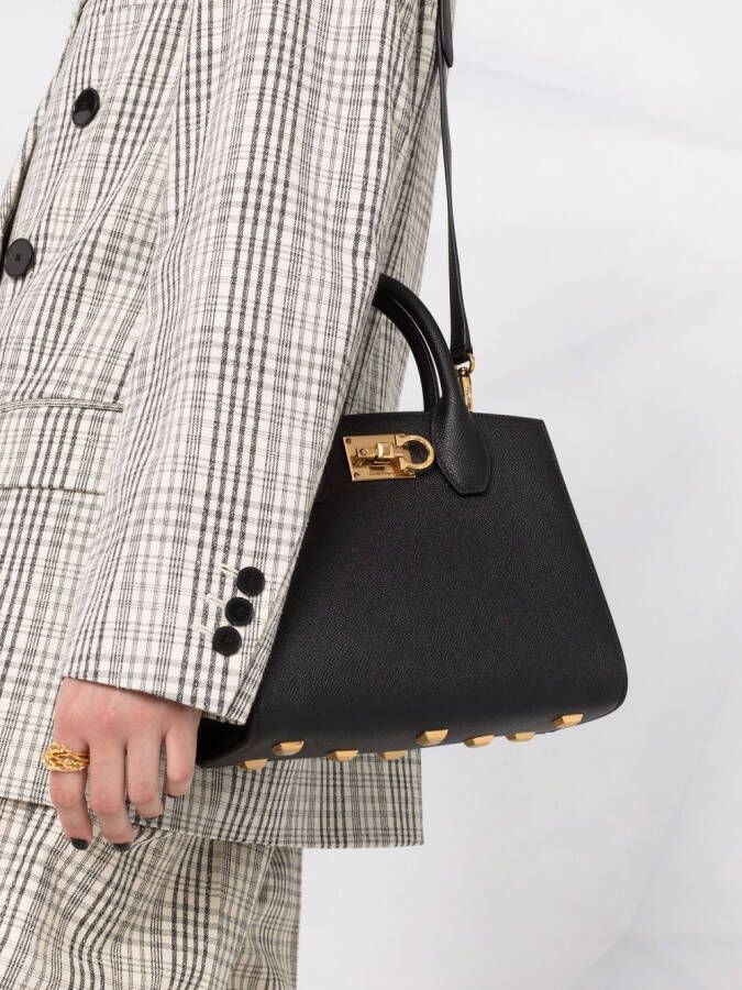 Ferragamo Studio Box kleine shopper Zwart