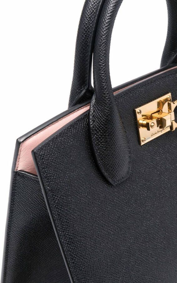 Ferragamo Studio Box kleine shopper Zwart