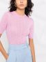 Ferragamo Top met Gancini patroon Roze - Thumbnail 3