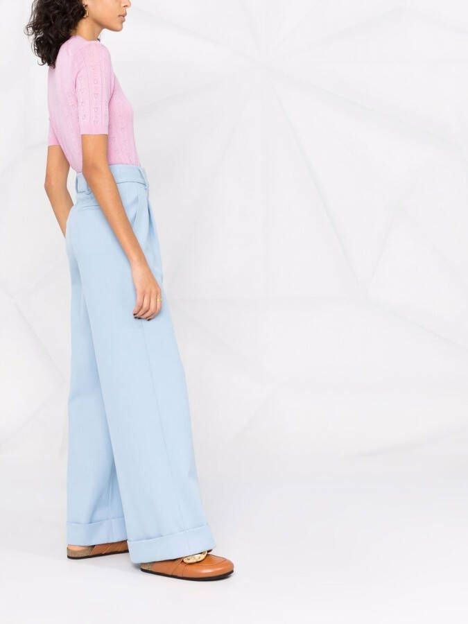 Ferragamo Top met Gancini patroon Roze