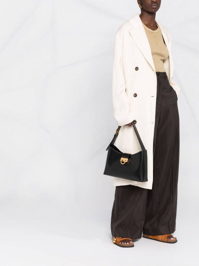 Ferragamo Trifolio schoudertas Zwart