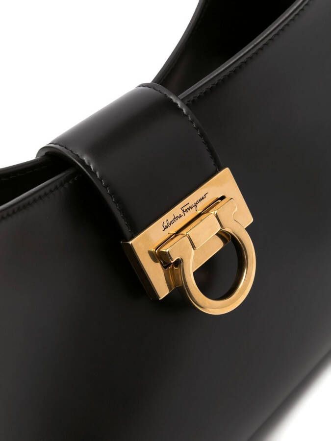 Ferragamo Trifolio schoudertas Zwart