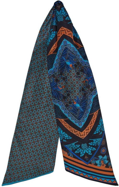 Ferragamo Zijden bandeau sjaal met print Zwart