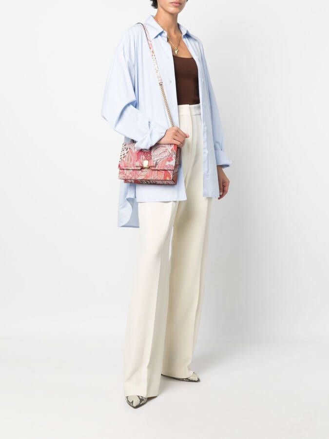 Ferragamo Vara leren boekentas Roze