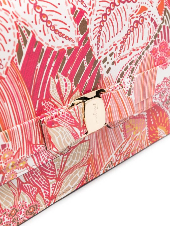 Ferragamo Vara leren boekentas Roze