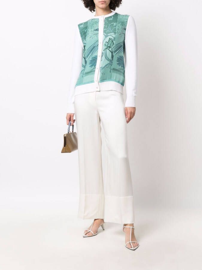 Ferragamo Vest met bloemenprint Wit