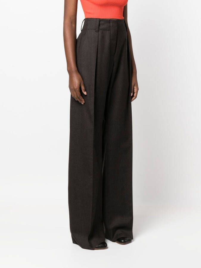 Ferragamo Broek met wijde pijpen Bruin