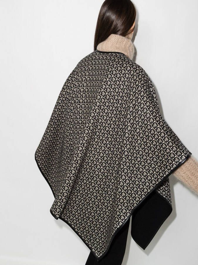 Ferragamo Wollen cape Zwart