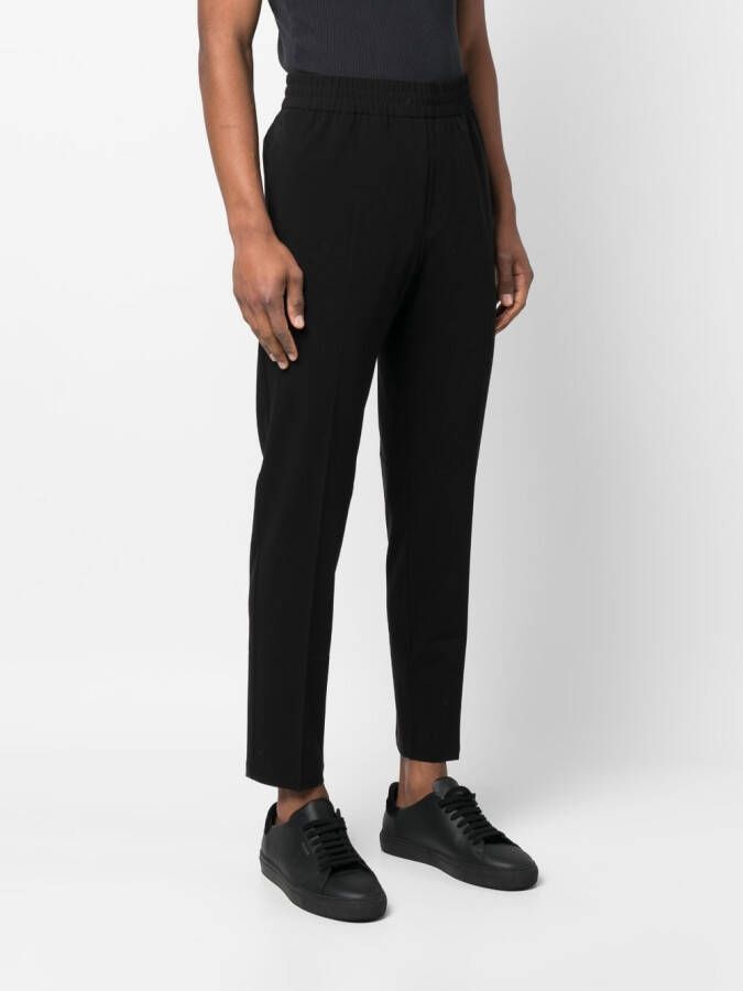 SAMSOE Broek met toelopende pijpen Zwart