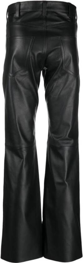 SANDRO Leren broek Zwart