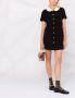 SANDRO Mini-jurk met contrasterende kraag Zwart - Thumbnail 2