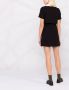 SANDRO Mini-jurk met contrasterende kraag Zwart - Thumbnail 4