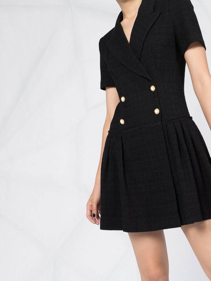 SANDRO Mini-jurk met dubbele rij knopen Zwart