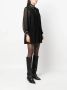 SANDRO Mini-jurk met gesmockt vlak Zwart - Thumbnail 3