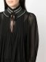 SANDRO Mini-jurk met gesmockt vlak Zwart - Thumbnail 5