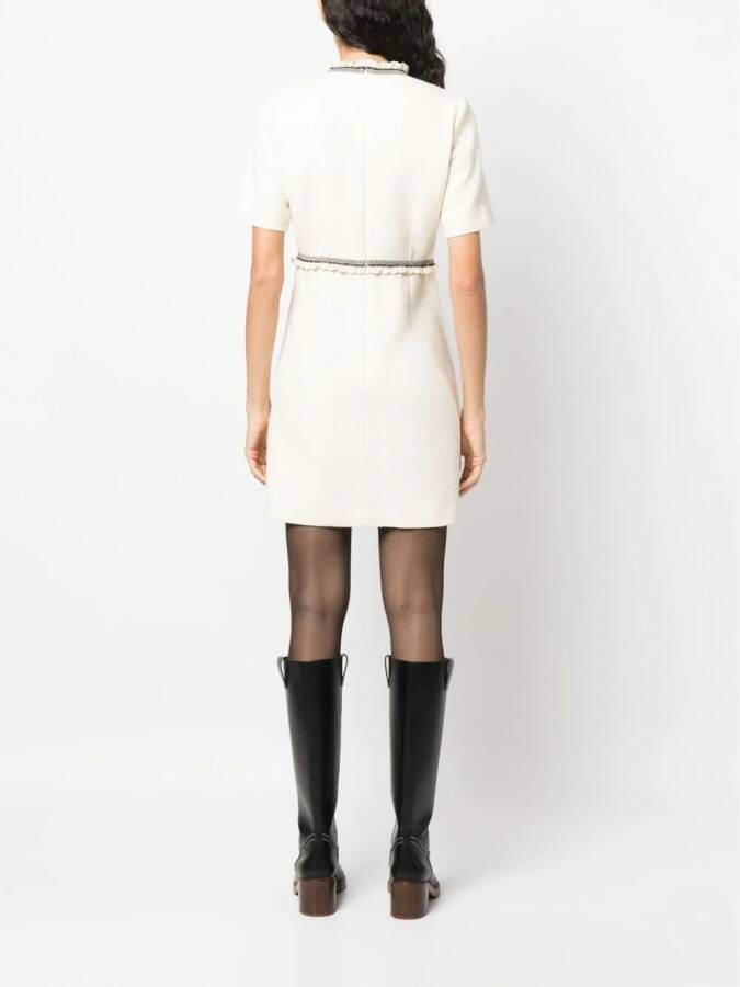 SANDRO Mini-jurk met korte mouwen Beige