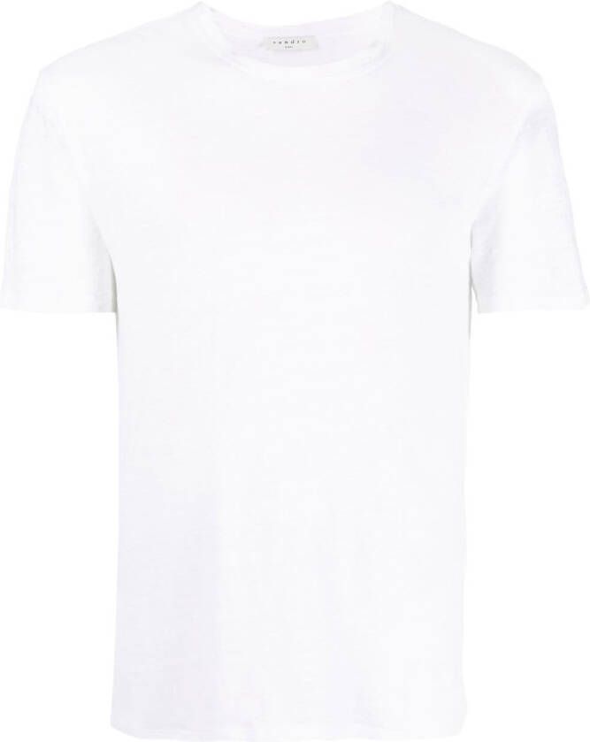 SANDRO T-shirt met ronde hals Wit