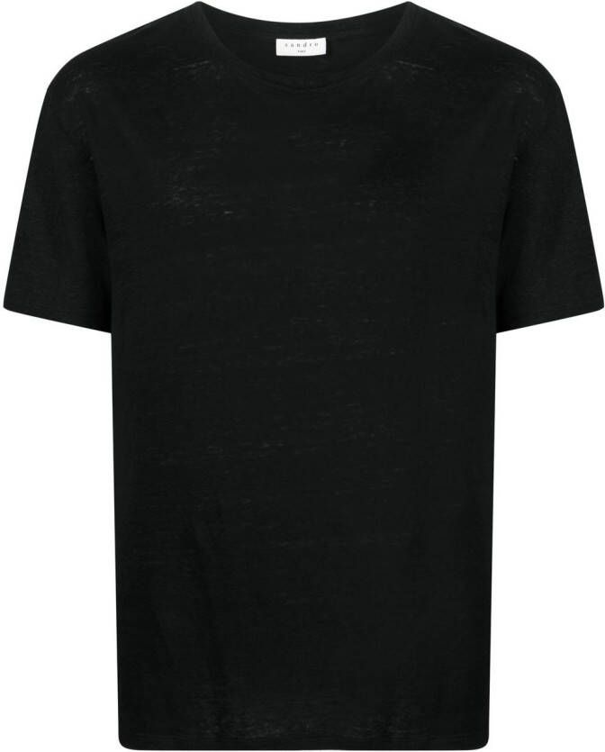 SANDRO T-shirt met ronde hals Zwart