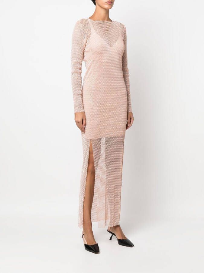 Santa Brands Maxi-jurk verfraaid met stras Roze