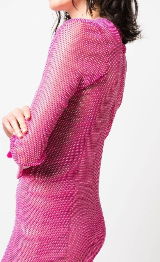 Santa Brands Maxi-jurk verfraaid met strass Roze