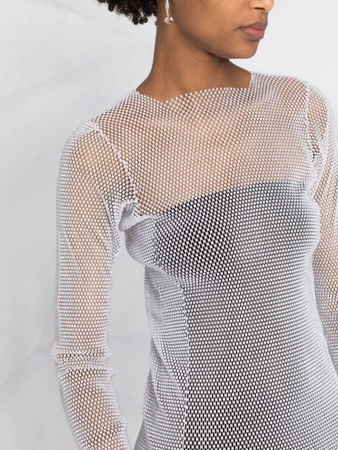 Santa Brands Maxi-jurk verfraaid met strass Zilver