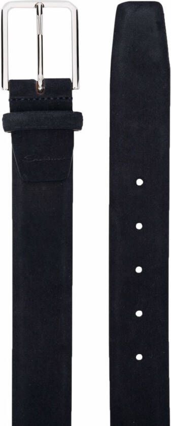 Santoni Leren riem Blauw