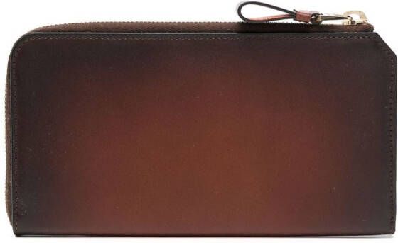 Santoni Portemonnee met logo-reliëf Bruin