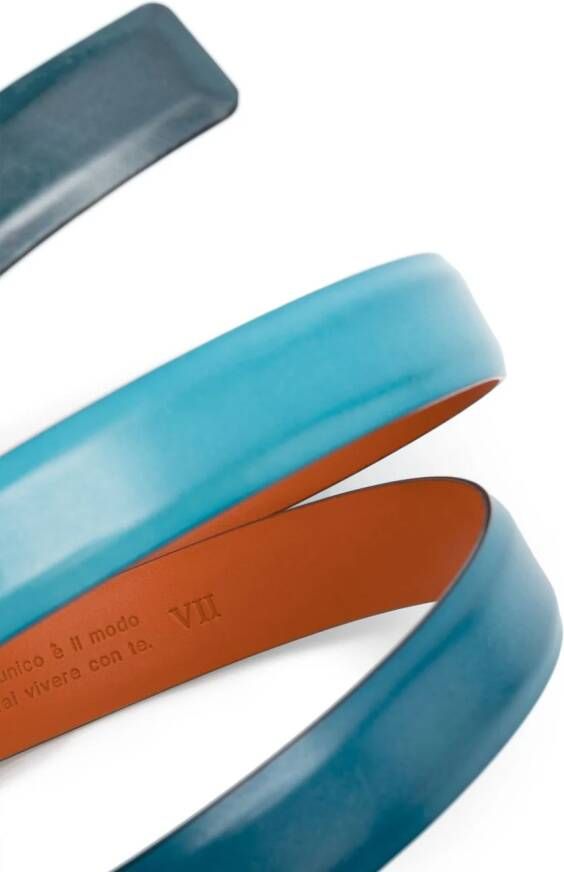 Santoni Riem met logogesp Blauw