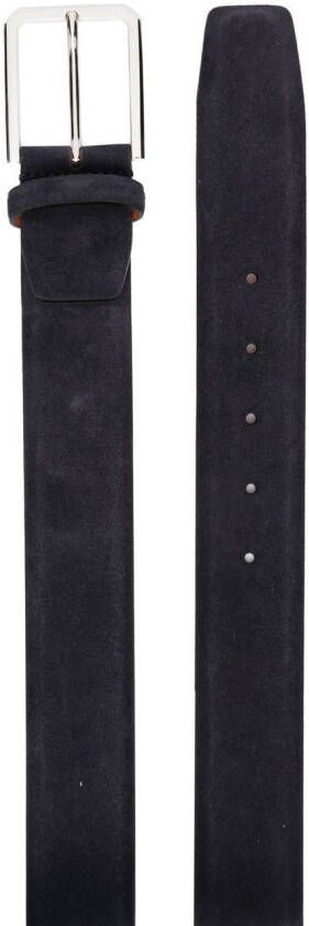 Santoni Suède riem Blauw