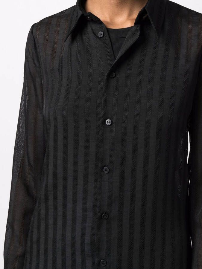 SAPIO Gestreepte blouse Zwart