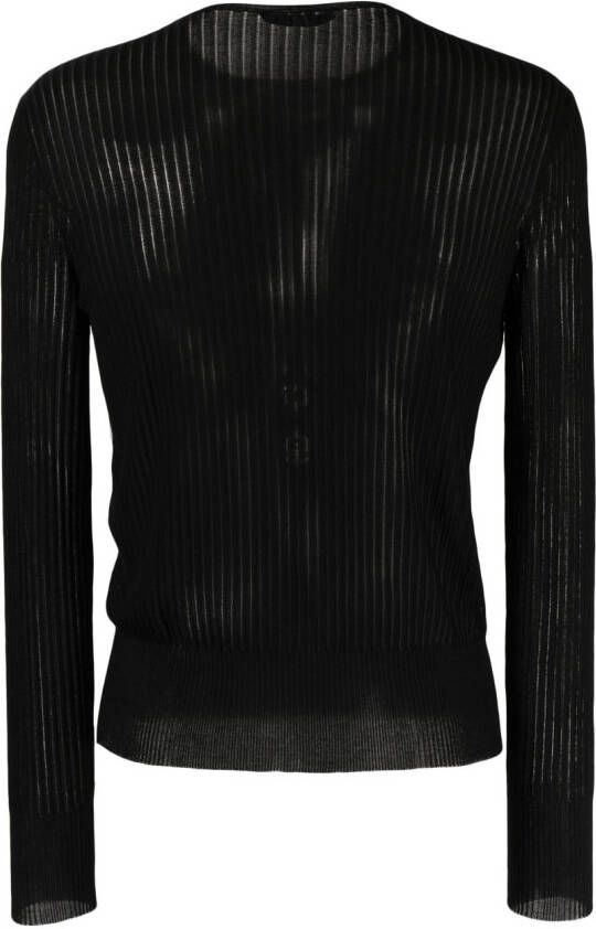 SAPIO Semi-doorzichtige trui Zwart