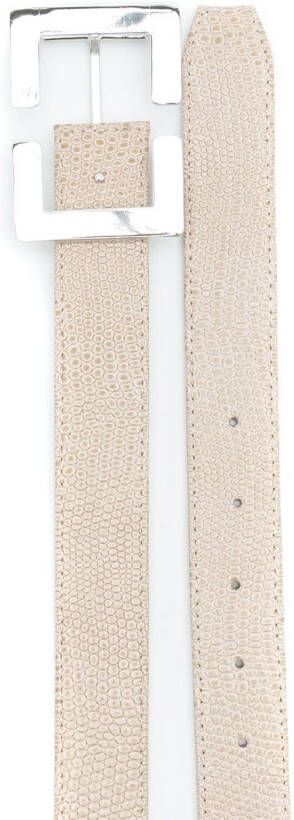 Sarah Chofakian Leren riem Wit