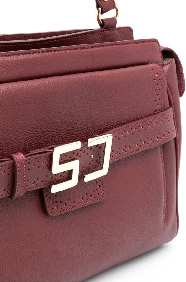 Sarah Chofakian Normandie leren shopper Rood