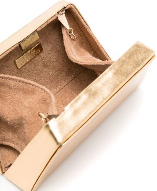 Sarah Chofakian Stella metallic clutch Goud