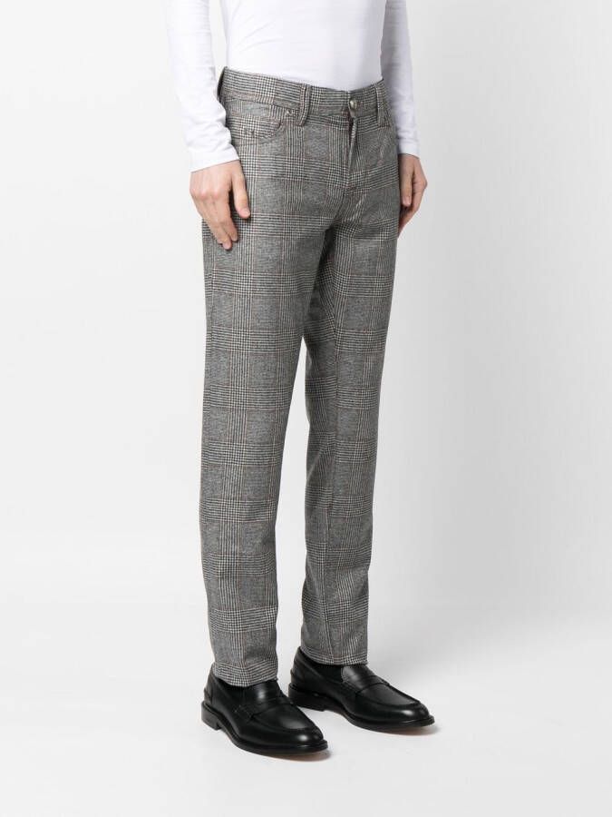 Sartoria Tramarossa Geruite broek Beige