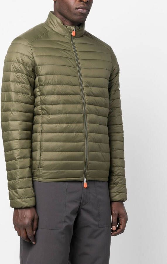 Save The Duck Donsjack met logopatch Groen