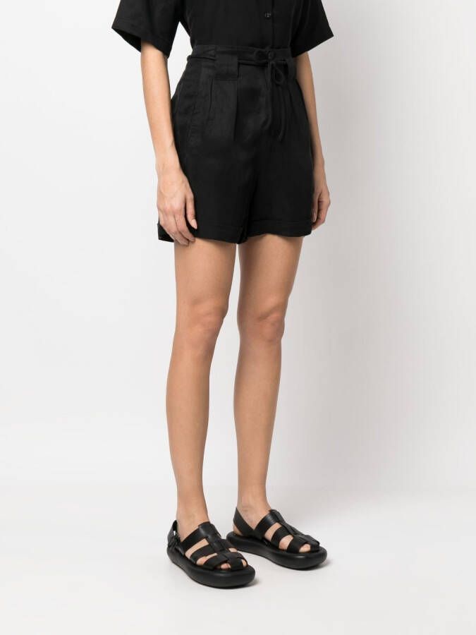 Scotch & Soda Shorts met gestrikte taille Zwart