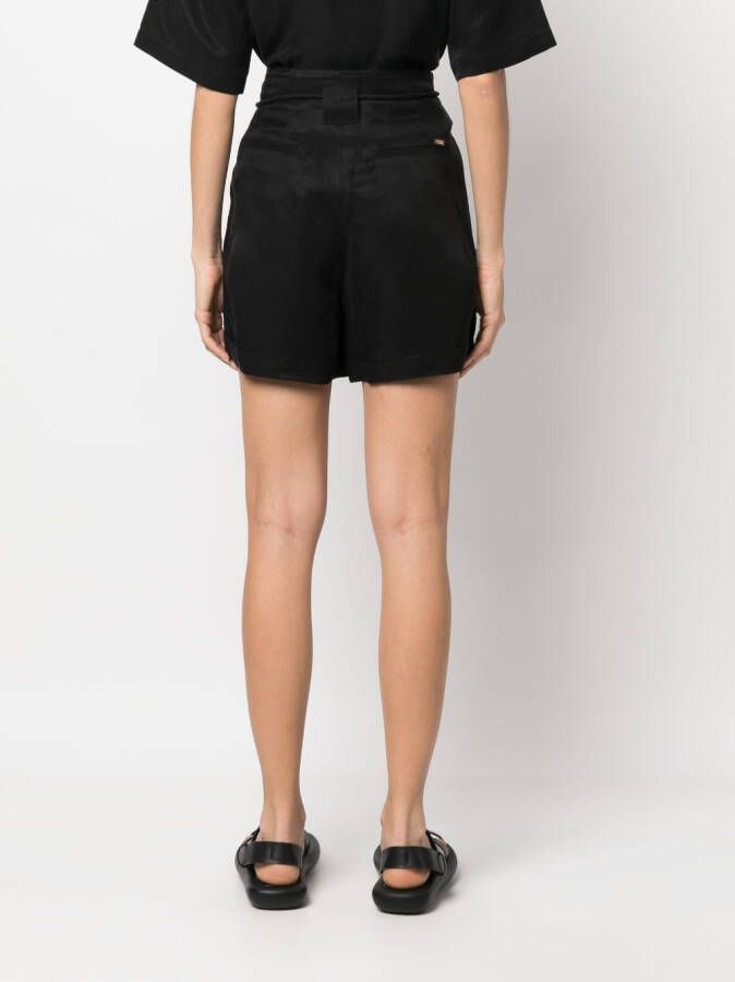 Scotch & Soda Shorts met gestrikte taille Zwart