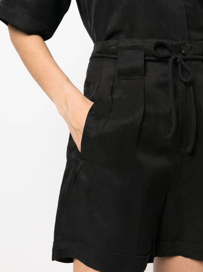 Scotch & Soda Shorts met gestrikte taille Zwart