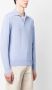 Sease Fijngebreid poloshirt Blauw - Thumbnail 3