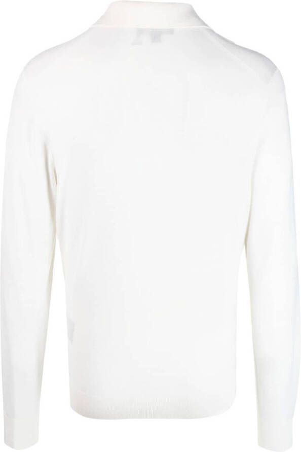 Sease Poloshirt van merino wol Wit