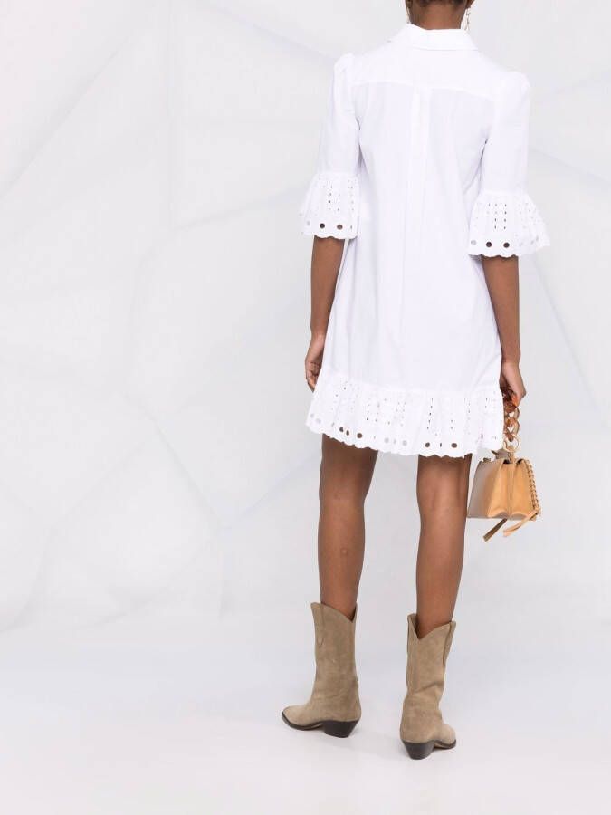 See by Chloé Broderie anglaise blousejurk Wit