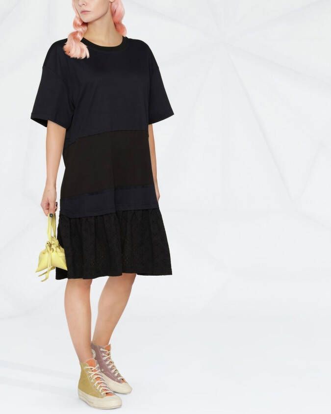 See by Chloé Broderie anglaise blousejurk Zwart
